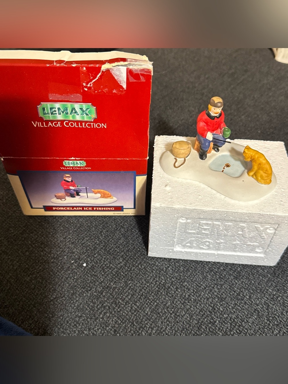 Vintage Lemax Dickensvale Porcelain "Ice Fishing"